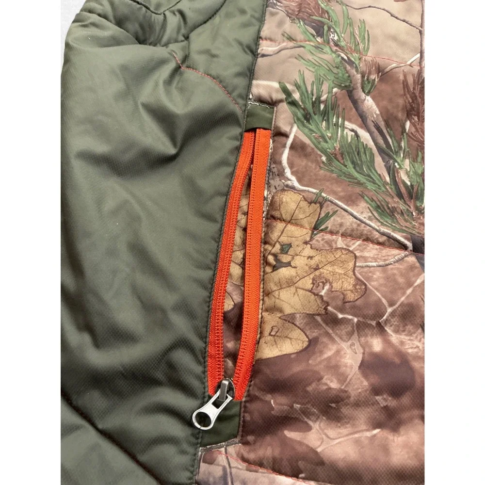 Under Armour Realtree‎ Camo Insulated Vest Hunting Outdoor Green Orange Mens M